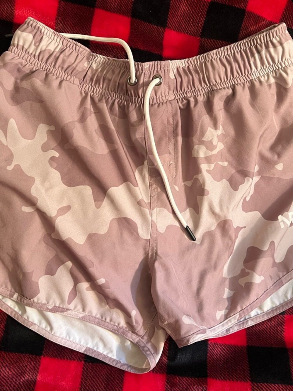 NFQ Women’s mauve Camo Athletic Shorts with Drawstring
